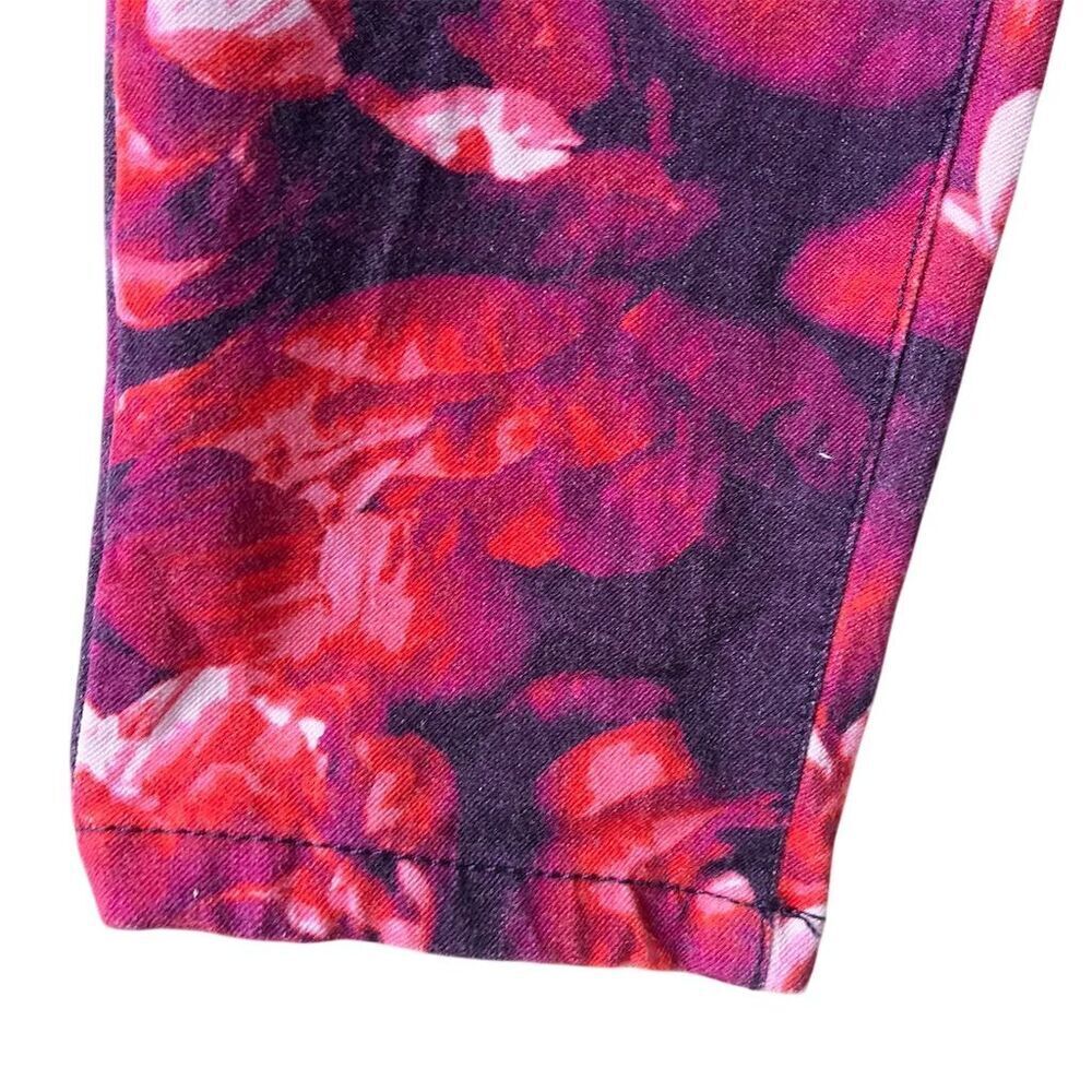 Banana Republic Women's Floral Skinny Ankle Pants Multicolor Size 0 - Picture 4 of 10